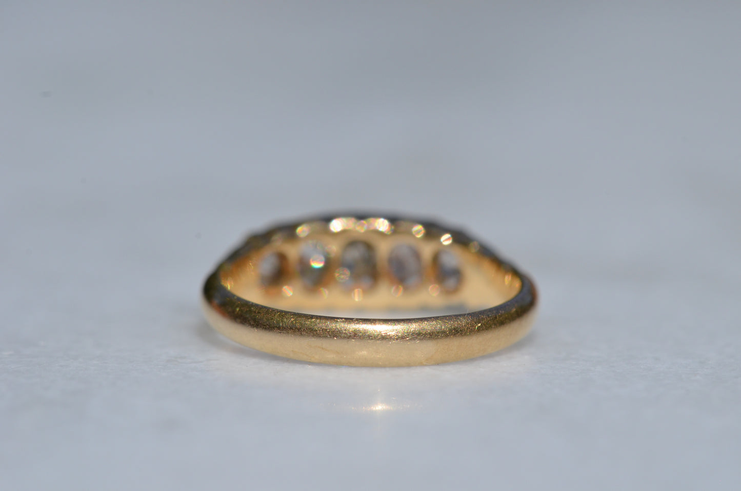 Chunky Antique Five Diamond Band