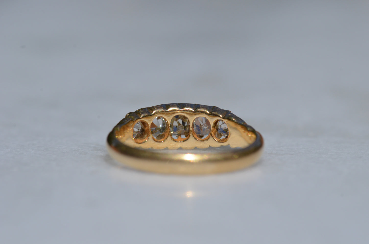 Chunky Antique Five Diamond Band