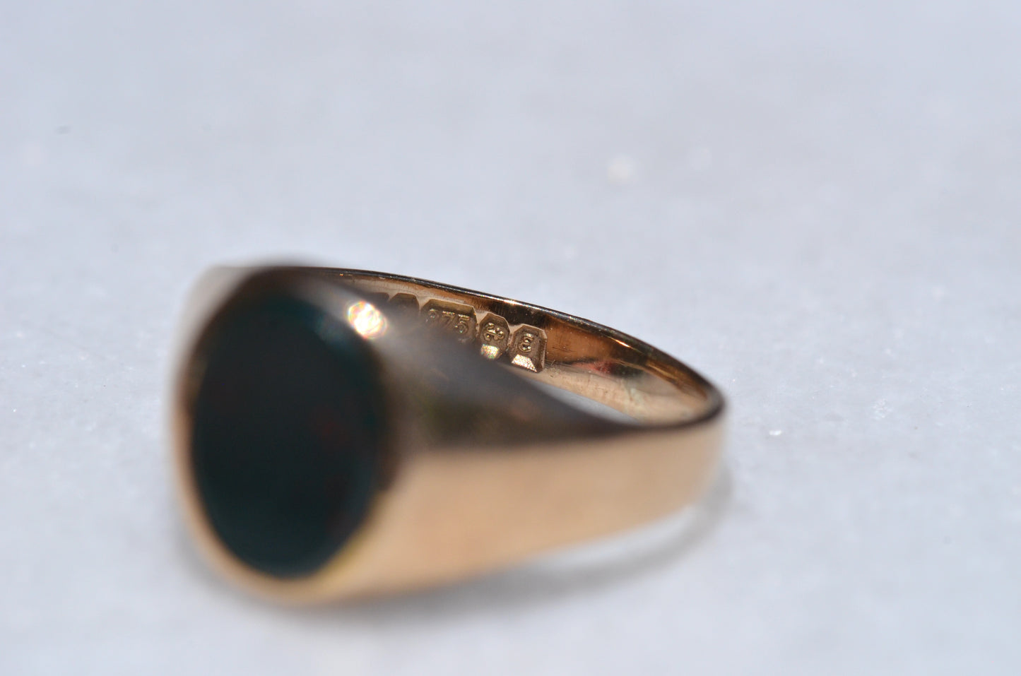 Petite Vintage Bloodstone Signet