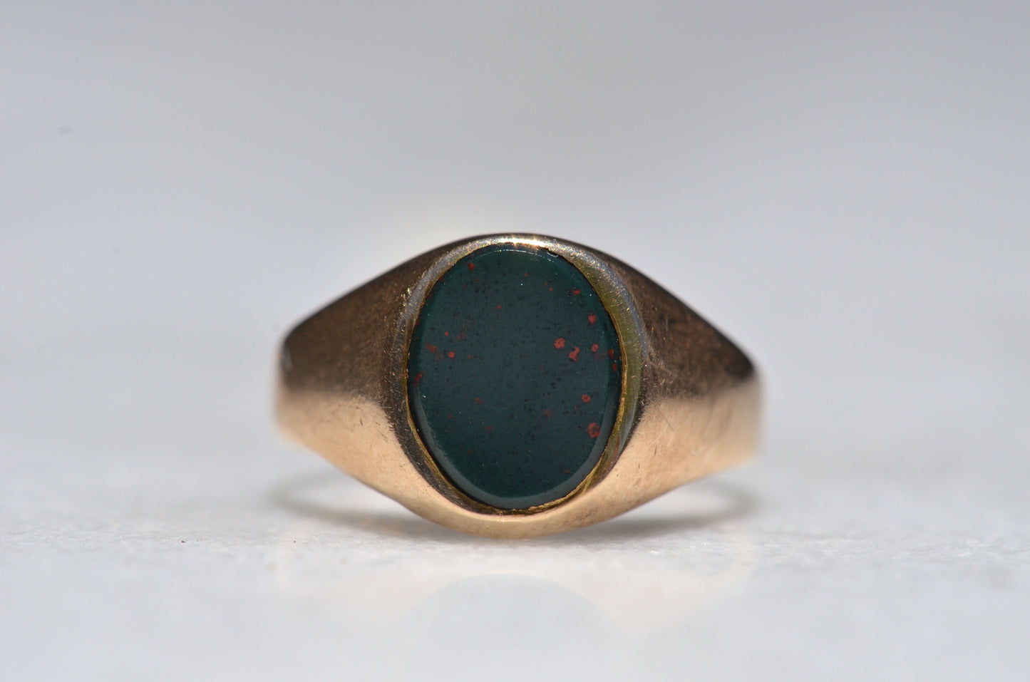 Petite Vintage Bloodstone Signet