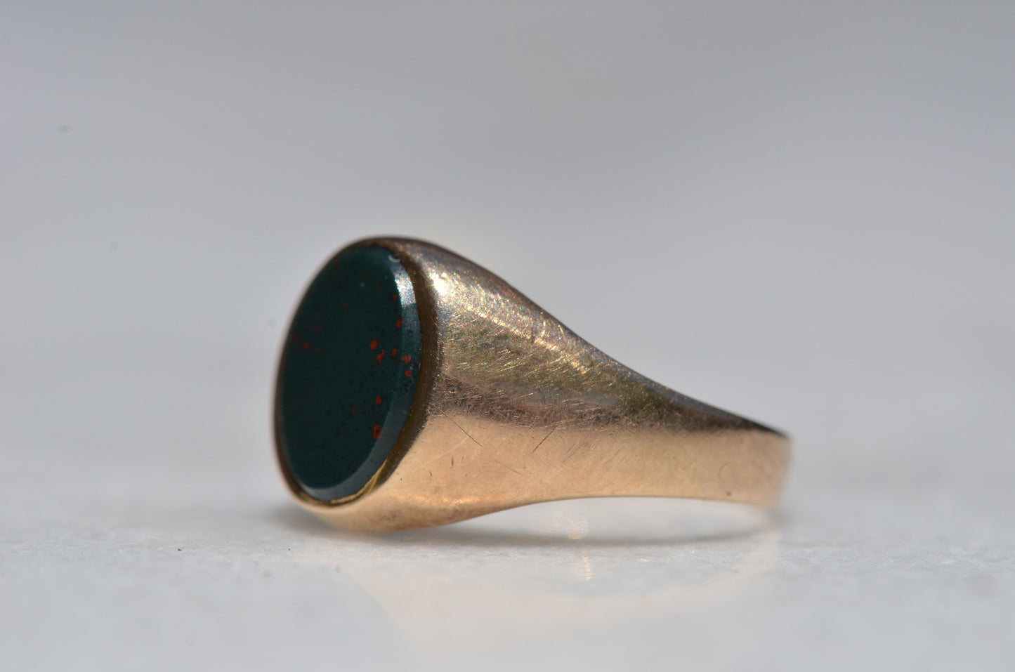 Petite Vintage Bloodstone Signet