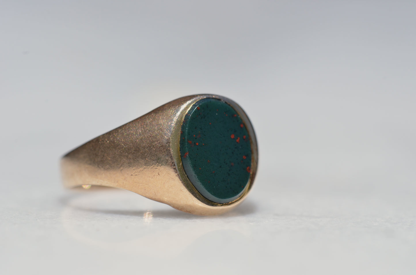 Petite Vintage Bloodstone Signet