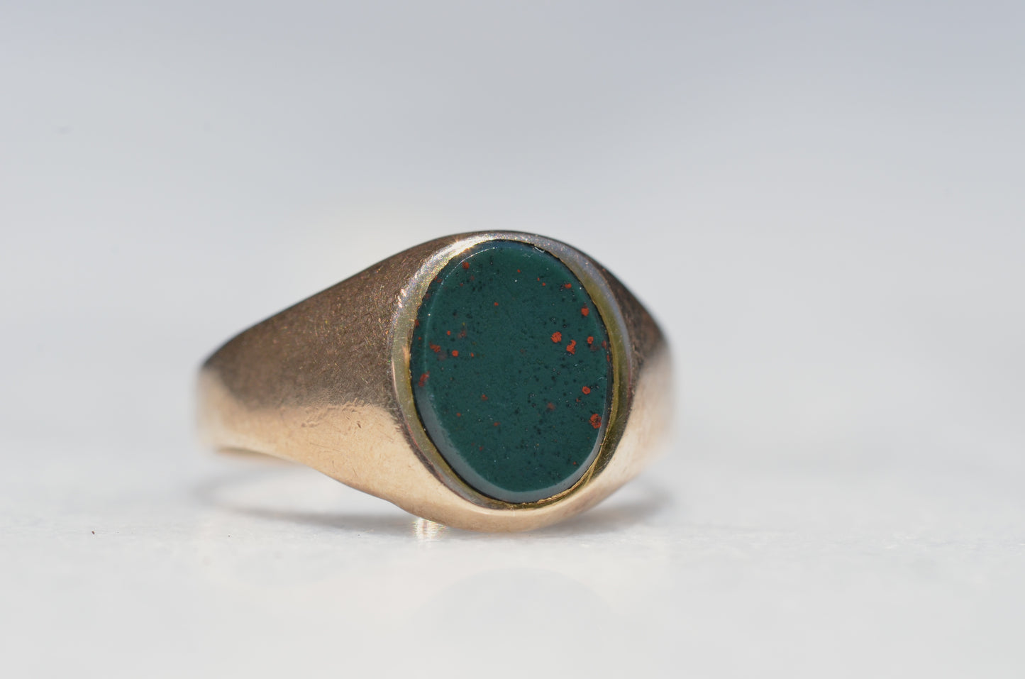 Petite Vintage Bloodstone Signet