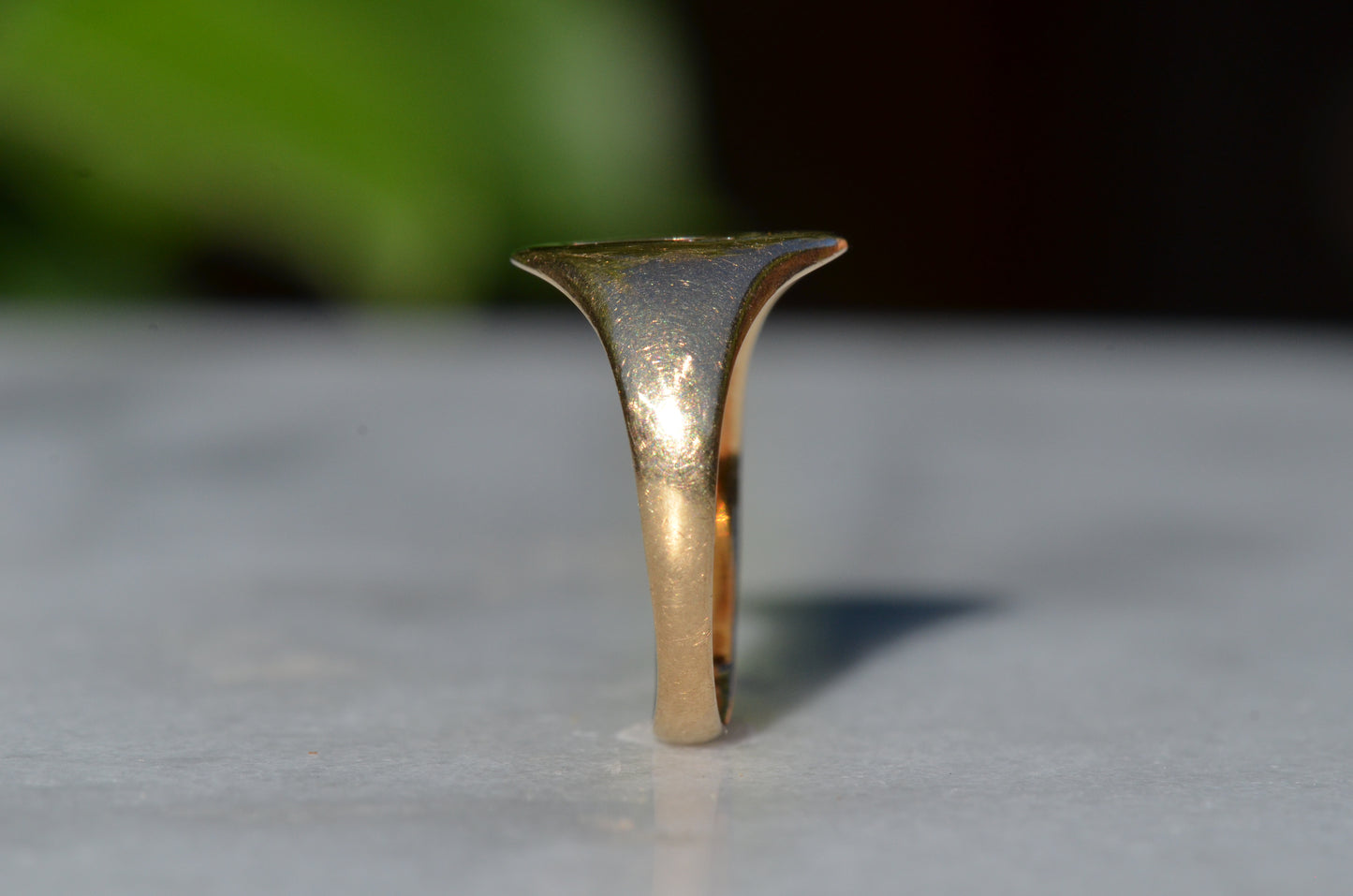 Large Vintage Crest Signet Ring