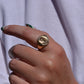 Large Vintage Crest Signet Ring