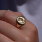 Large Vintage Crest Signet Ring