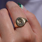 Large Vintage Crest Signet Ring