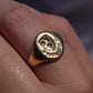 Large Vintage Crest Signet Ring