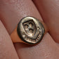 Large Vintage Crest Signet Ring