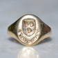 Large Vintage Crest Signet Ring