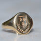 Large Vintage Crest Signet Ring