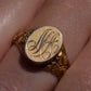 Heavy Antique Dual Portrait Locket Signet Ring MA