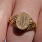 Heavy Antique Dual Portrait Locket Signet Ring MA