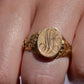 Heavy Antique Dual Portrait Locket Signet Ring MA