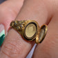 Heavy Antique Dual Portrait Locket Signet Ring MA