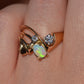 Bold Vintage Diamond and Opal Cocktail Ring