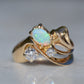 Bold Vintage Diamond and Opal Cocktail Ring