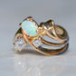 Bold Vintage Diamond and Opal Cocktail Ring