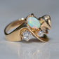 Bold Vintage Diamond and Opal Cocktail Ring