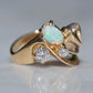 Bold Vintage Diamond and Opal Cocktail Ring