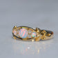 Slim Antique Opal Boat Ring