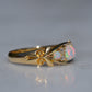 Slim Antique Opal Boat Ring