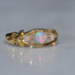 Slim Antique Opal Boat Ring