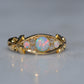 Slim Antique Opal Boat Ring