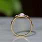 Slim Antique Opal Boat Ring