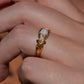 Slim Antique Opal Boat Ring