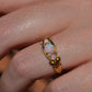 Slim Antique Opal Boat Ring