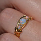 Slim Antique Opal Boat Ring