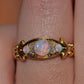 Slim Antique Opal Boat Ring