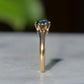 Vibrant Vintage Blue Zircon Ring