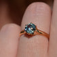 Vibrant Vintage Blue Zircon Ring