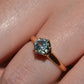 Vibrant Vintage Blue Zircon Ring