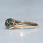 Vibrant Vintage Blue Zircon Ring