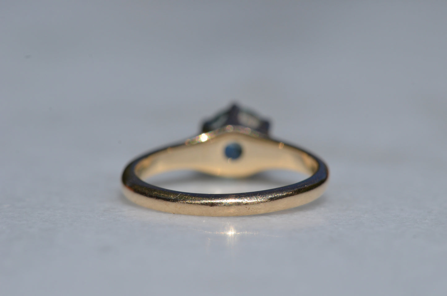 Vibrant Vintage Blue Zircon Ring