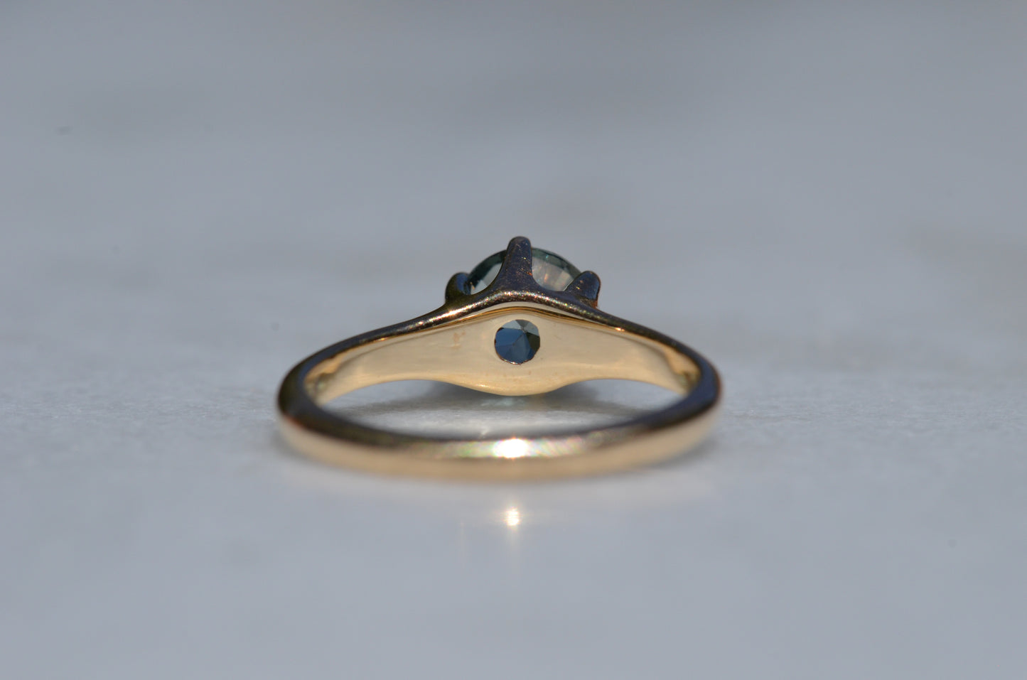 Vibrant Vintage Blue Zircon Ring