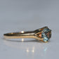 Vibrant Vintage Blue Zircon Ring