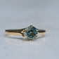 Vibrant Vintage Blue Zircon Ring