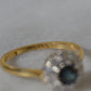 Rich Vintage Sapphire Diamond Halo Ring