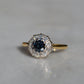 Rich Vintage Sapphire Diamond Halo Ring