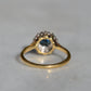 Rich Vintage Sapphire Diamond Halo Ring