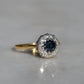 Rich Vintage Sapphire Diamond Halo Ring