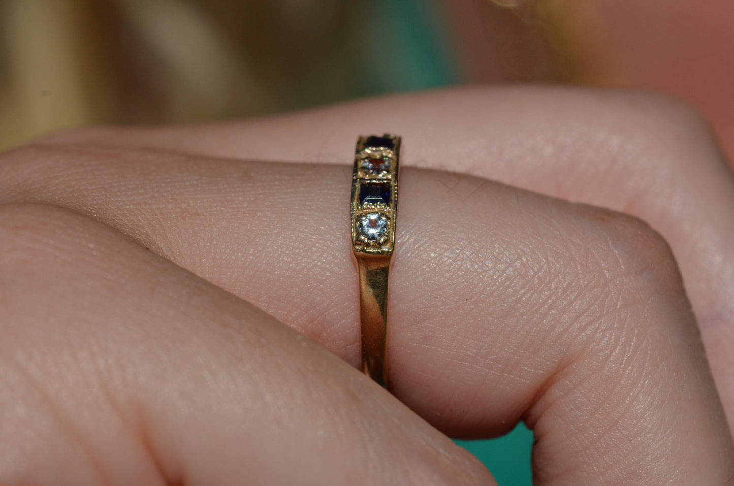 Antique Inspired Half Eternity Band