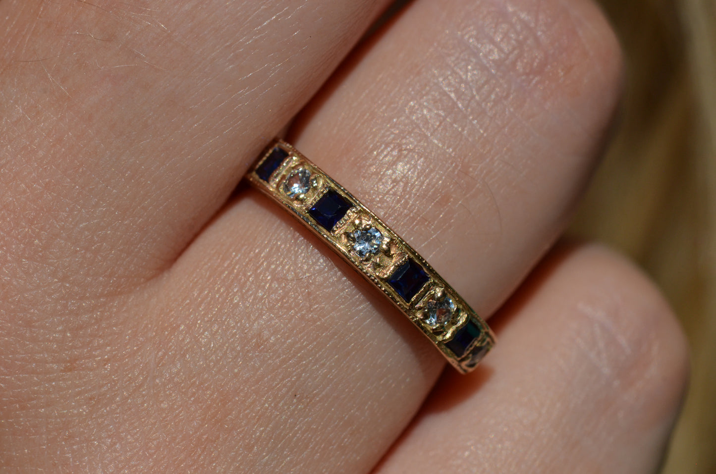 Antique Inspired Half Eternity Band