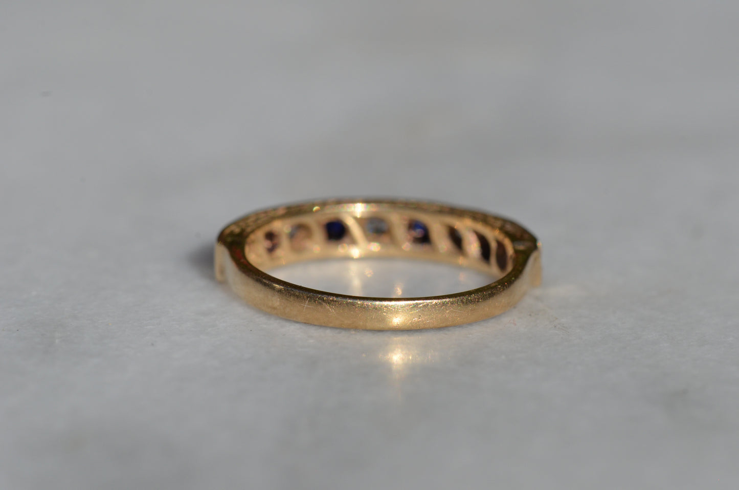 Antique Inspired Half Eternity Band