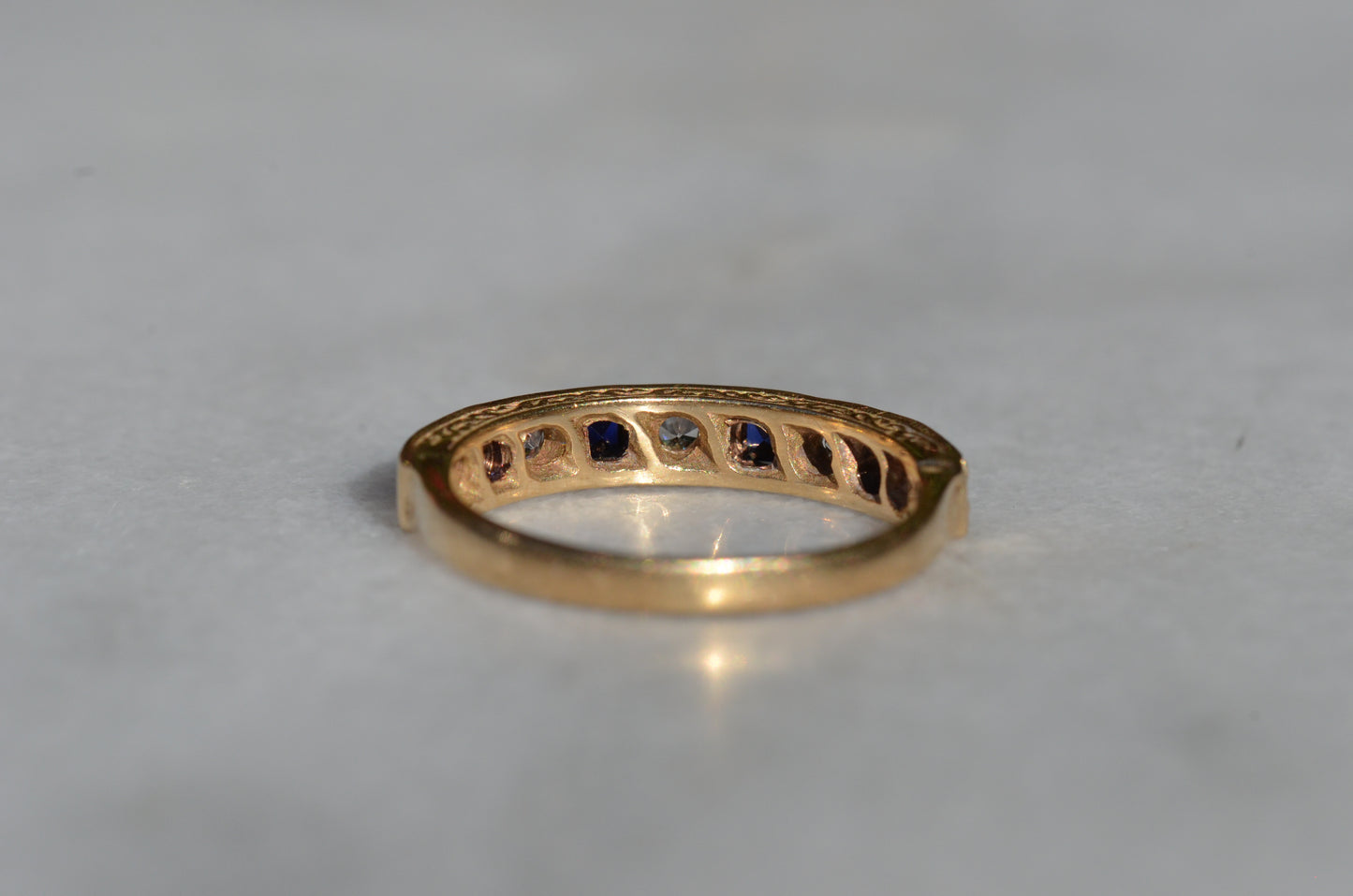 Antique Inspired Half Eternity Band