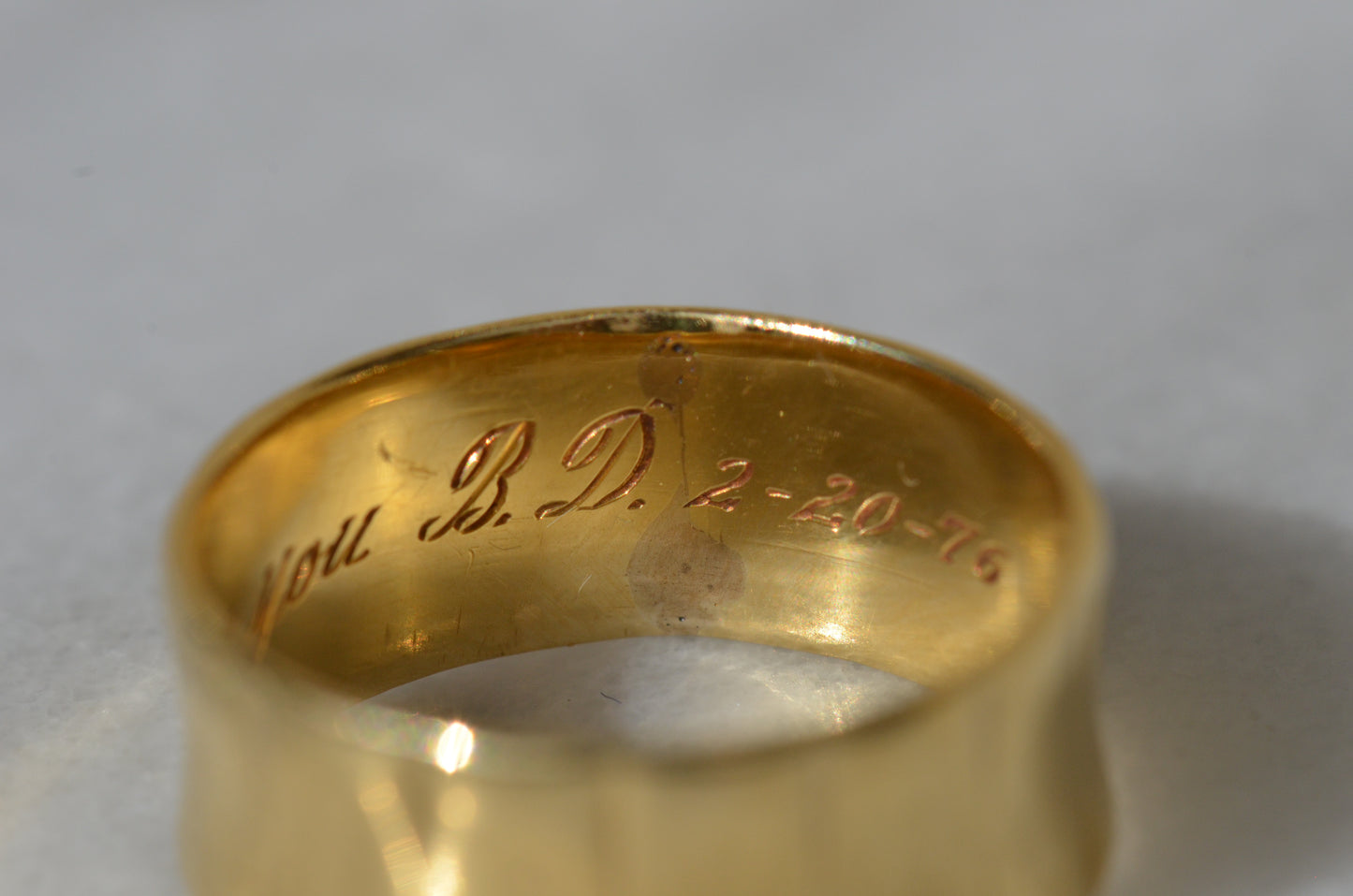 Wide Engraved Band 2-20-76